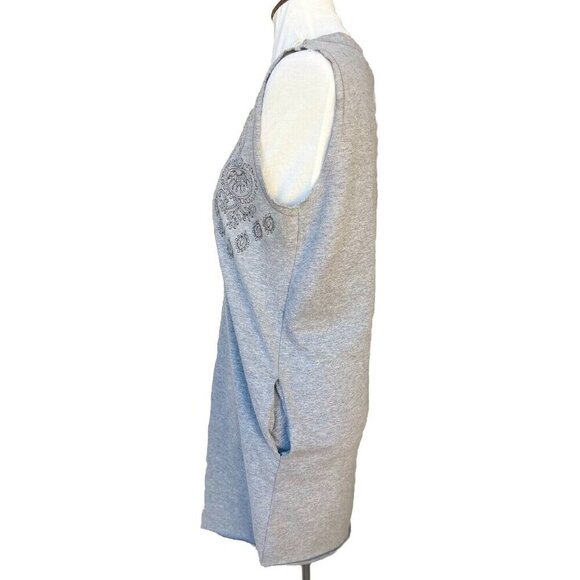 Diesel Women Gray Cotton BlenSleeveless D-Radi Beaded Dress Size S 00SBXI0LAGL - Picture 7 of 12